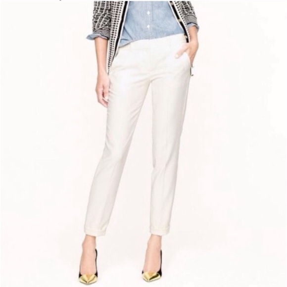 J. Crew White cafe capri pant - Picture 1 of 7